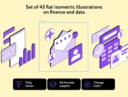 مجموعه تصاویر ایلوستریشن ایزوفین – Izofin Illustrations