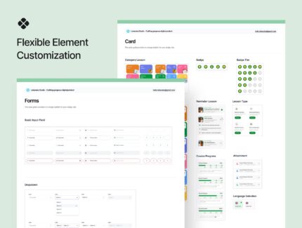 کیت رابط کاربری برنامه موبایل یادگیری زبان – Learna – Language Learning Mobile App UI Kit