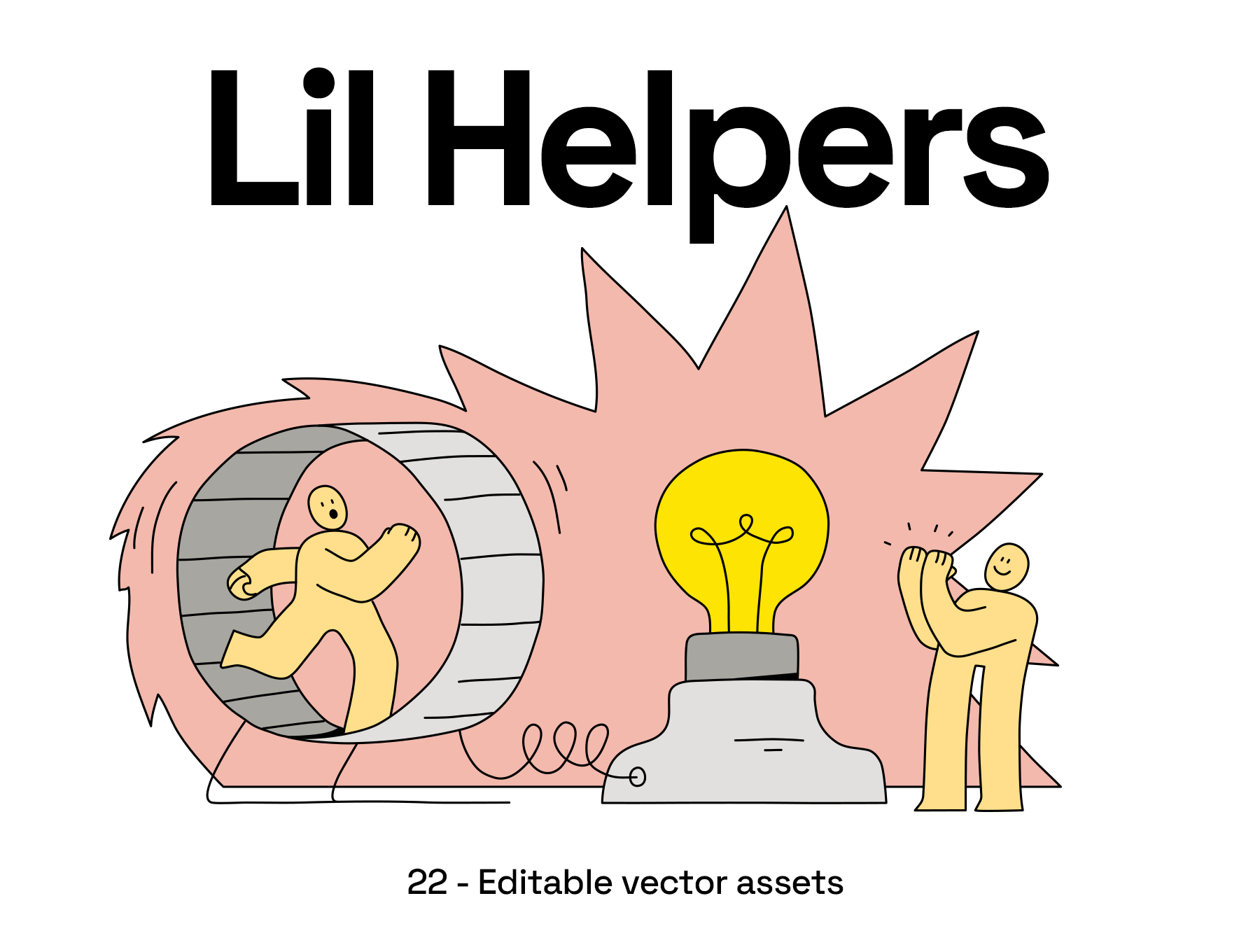 تصاویر وکتور ناجی های کوچولو – Lil Helpers – illustration pack