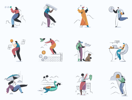 تصاویر وکتور میکسولوژی – Mixology illustrations