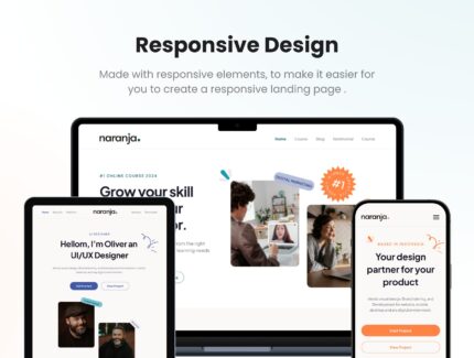 صفحه فرود چندمنظوره کسب‌وکار – Naranja – Multipurpose Business Landing Page
