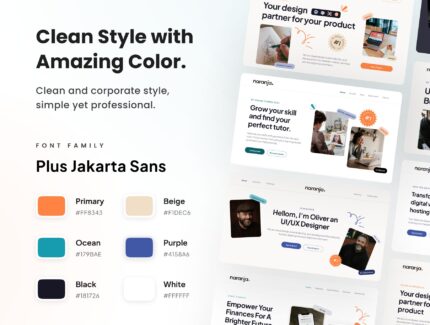 صفحه فرود چندمنظوره کسب‌وکار – Naranja – Multipurpose Business Landing Page