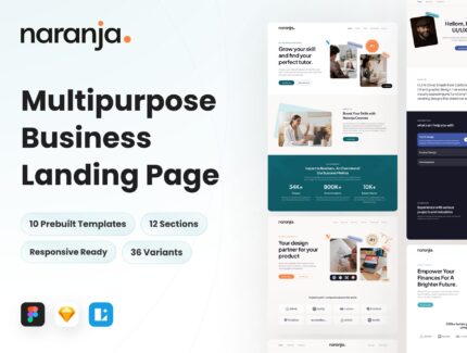 صفحه فرود چندمنظوره کسب‌وکار – Naranja – Multipurpose Business Landing Page