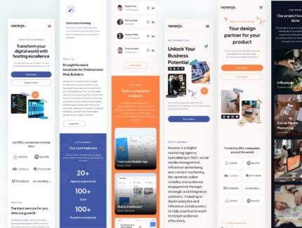 صفحه فرود چندمنظوره کسب‌وکار – Naranja – Multipurpose Business Landing Page
