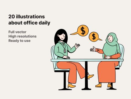 تصاویر ایلوستریشن دفتر شلوغ – Busy Office Illustrations