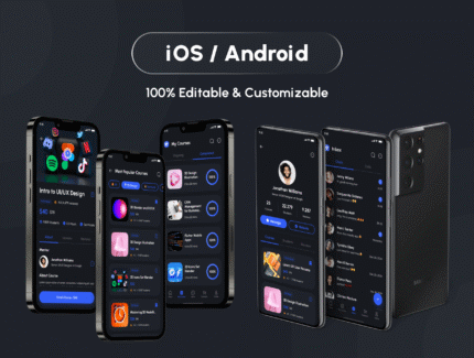 کیت UI برای اپلیکیشن دوره‌های آنلاین و آموزش مجازی – Elera – Online Course & E-Learning App UI Kit