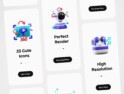 آیکون‌های سه بعدی واقعیت مجازی – 3D Virtual Reality Icons