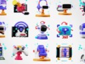 آیکون‌های سه بعدی واقعیت مجازی – 3D Virtual Reality Icons