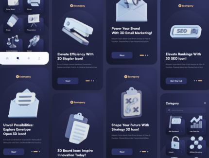 آیکون سه‌بعدی کسب‌وکار و بازاریابی – Business and Marketing 3D Icon