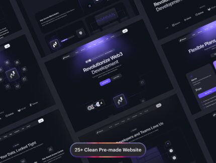کیت رابط کاربری قالب وب‌سایت – Nexora – SaaS Website Template UI Kit