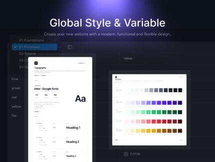 کیت رابط کاربری قالب وب‌سایت – Nexora – SaaS Website Template UI Kit