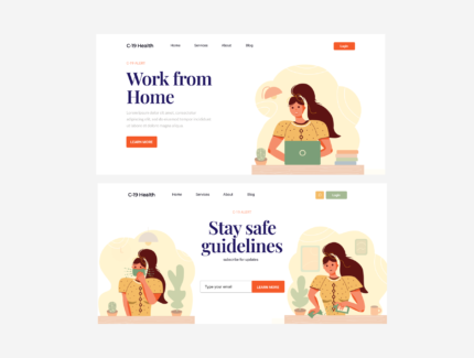 تصاویر ایلوستریشن ایمن بمانید – Stay Safe Illustrations