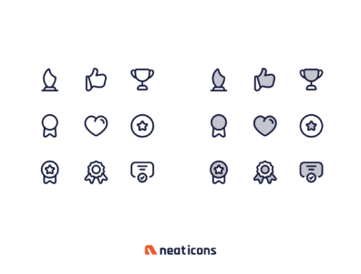آیکون‌های پاداش خطی – Neaticons – Reward Icons 