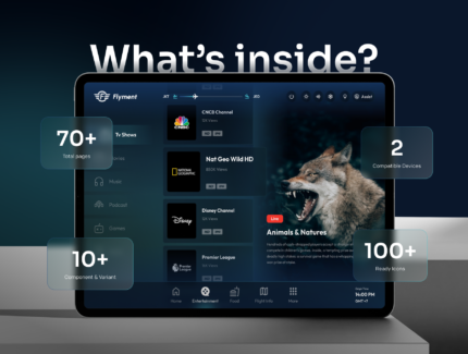 کیت رابط کاربری فلایمنت – Flyment – SAAS Entertainment Management UI Kit