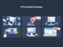 مجموعه آیکون سه بعدی آمار و داده – Statistics and Data 3D Icon Set