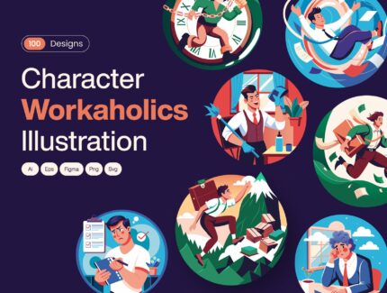 تصاویر شخصیت‌های سریال وورکاهولیک‌ها – Workaholics Characters Illustrations