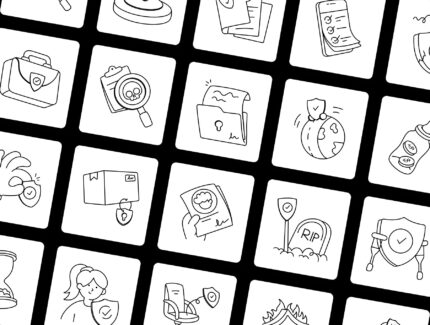 آیکون های طرح‌ خطی و ساده بیمه – Insurance Doodles Icon