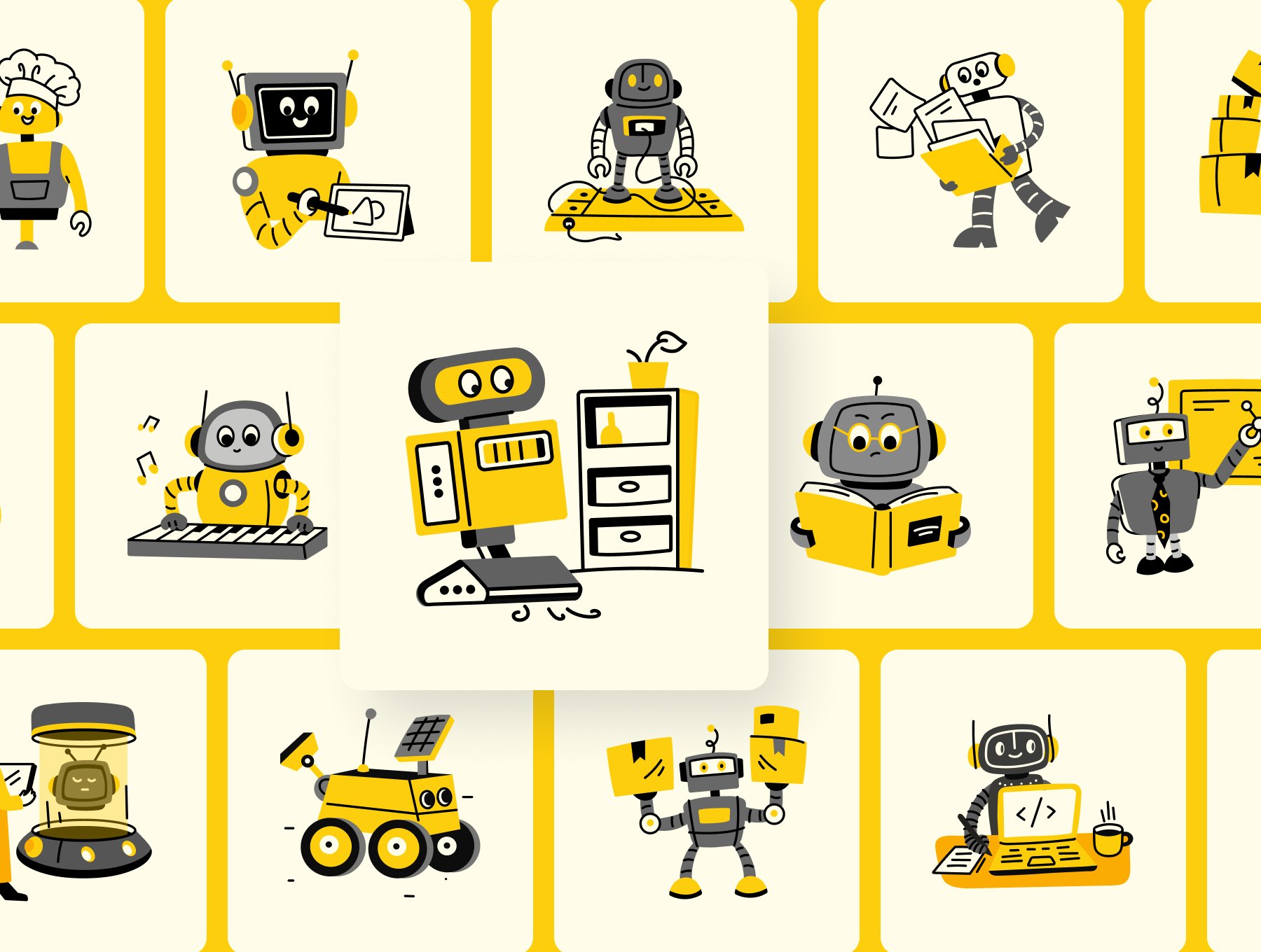 مجموعه وکتور ربات – Robot Vector Collection