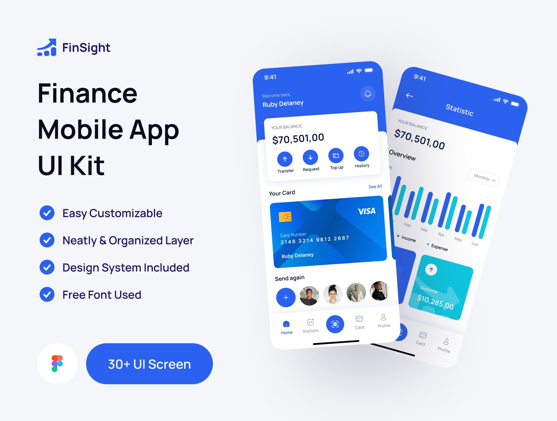 کیت رابط کاربری مالی و کیف‌پول دیجیتال – FinSight – Financial & Digital Wallet UI Kit