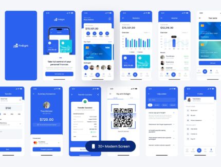 کیت رابط کاربری مالی و کیف‌پول دیجیتال – FinSight – Financial & Digital Wallet UI Kit