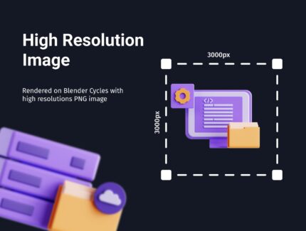 آیکون‌های 3D برنامه‌نویسی – 3D Programming