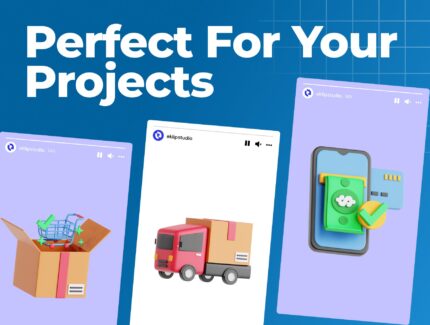 مجموعه آیکون Ecommerce 3D Icon Set
