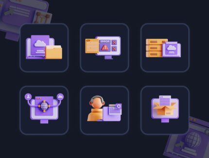 آیکون‌های 3D برنامه‌نویسی – 3D Programming