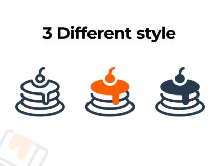مجموعه آیکون‌های روز پنکیک – Pancake Day Icon Set