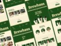 کیت رابط کاربری وب‌سایت کافی‌شاپ – Brewhaus – Coffee Shop Website