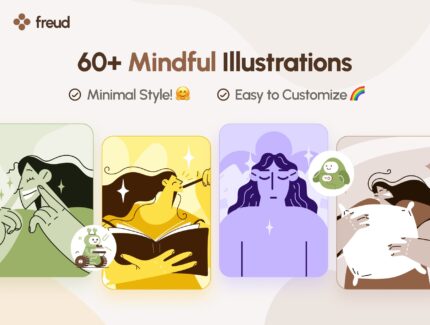 کیت رابط کاربری – اپلیکیشن هوش مصنوعی سلامت روان – freud UI Kit: AI Mental Health App