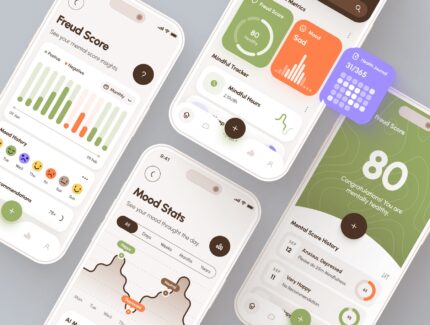 کیت رابط کاربری – اپلیکیشن هوش مصنوعی سلامت روان – freud UI Kit: AI Mental Health App