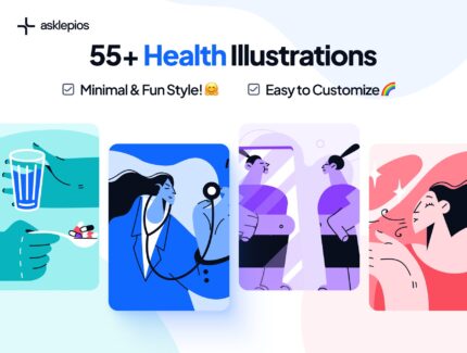 کیت رابط کاربری – اپلیکیشن مراقبت سلامت و تندرستی با هوش مصنوعی – asklepios UI Kit: AI Healthcare & Wellness App