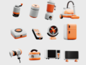 آیکون‌های سه بعدی لوازم الکترونیکی و خانگی – Electronic & Home Appliances 3D Icon Pack