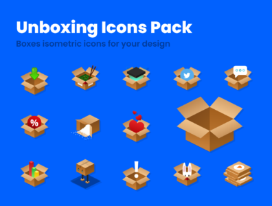 پک آیکون های آنباکسینگ – Unboxing Icons Pack 
