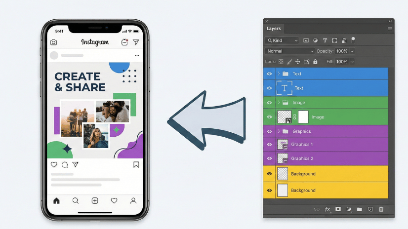 آموزش استفاده از فایل PSD