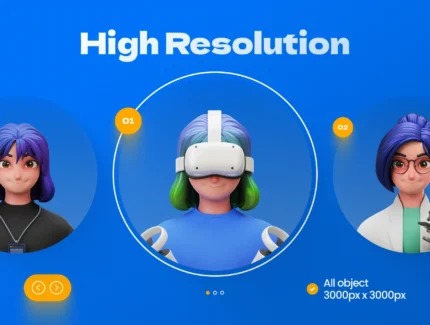 پکیج آواتار سه بعدی حرفه ای – Avatar 3D Assets Pack