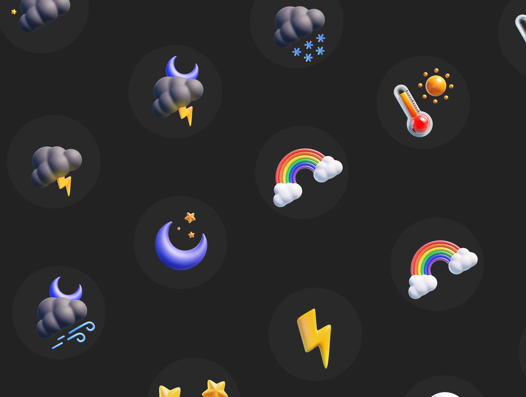 آیکون سه بعدی آب و هوا – Weather 3D Icon Pack