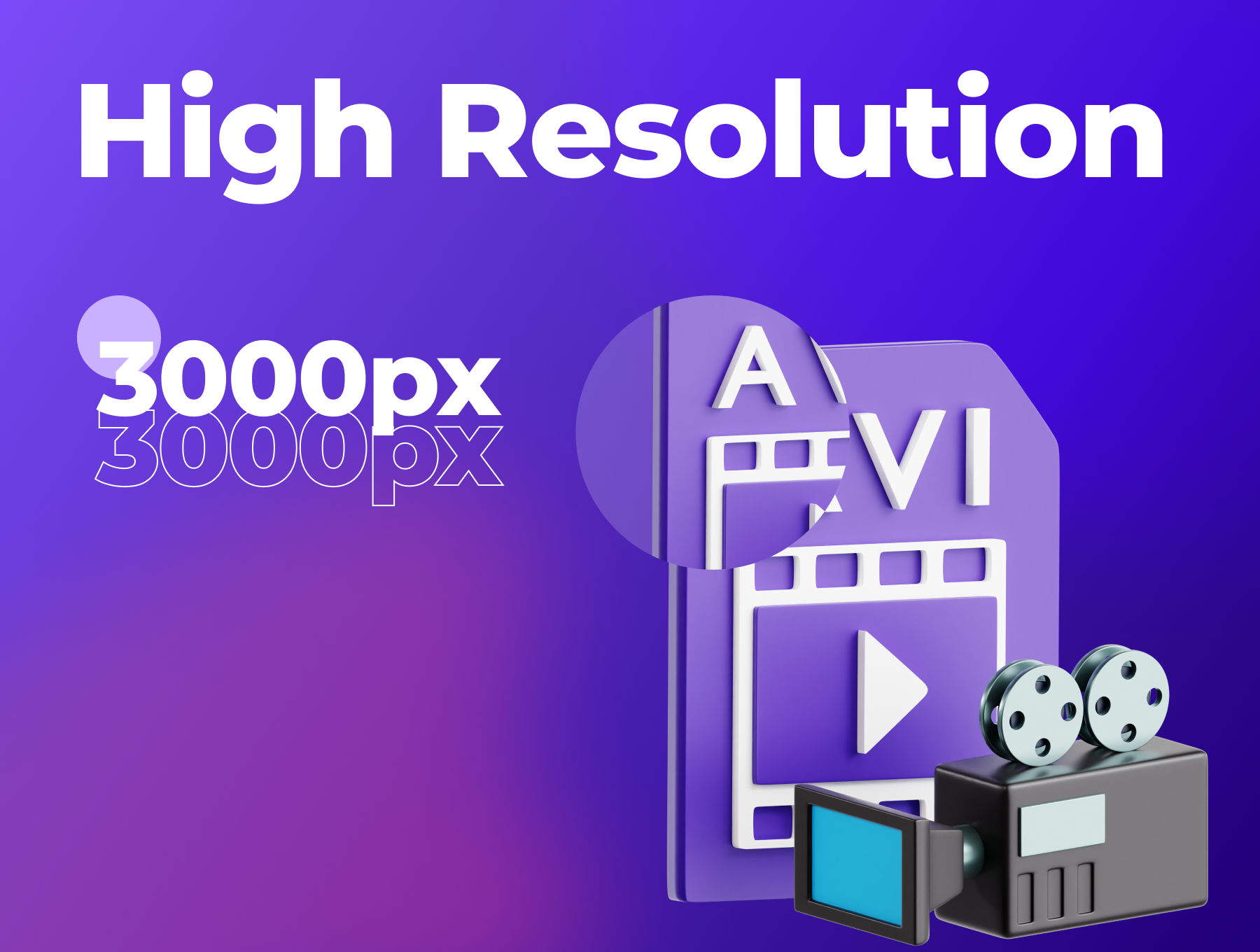 پک آیکون سه بعدی با موضوع ویدیو و ارائه – 3D Icon Pack for Video and Production