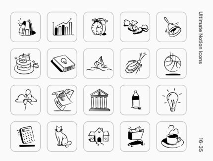 تمام آیکون های Notion(پک کامل)