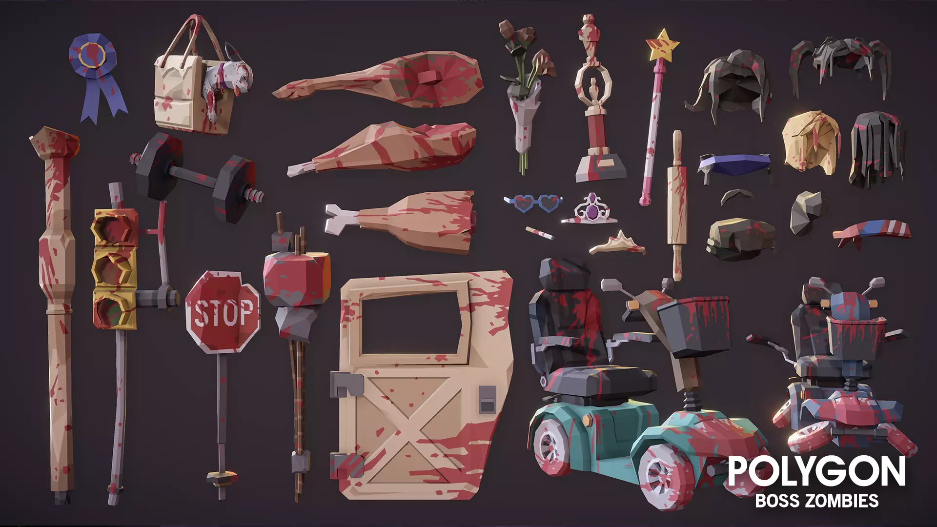 POLYGON Boss Zombies – Low Poly 3D Art by Synty-چندضلعی – زامبی‌های غول‌پیکر برای یونیتی