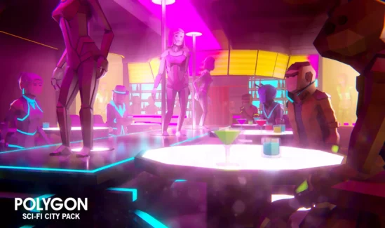 شهر علمی تخیلی چند ضلعی برای یونیتی – POLYGON Sci-Fi City – Low Poly 3D Art by Synty