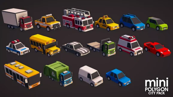 POLYGON MINI – City Pack – پلیگان مینی-بسته شهری برای یونیتی