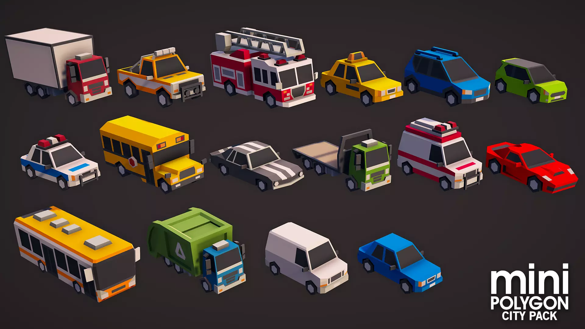 POLYGON MINI – City Pack – پلیگان مینی-بسته شهری برای یونیتی
