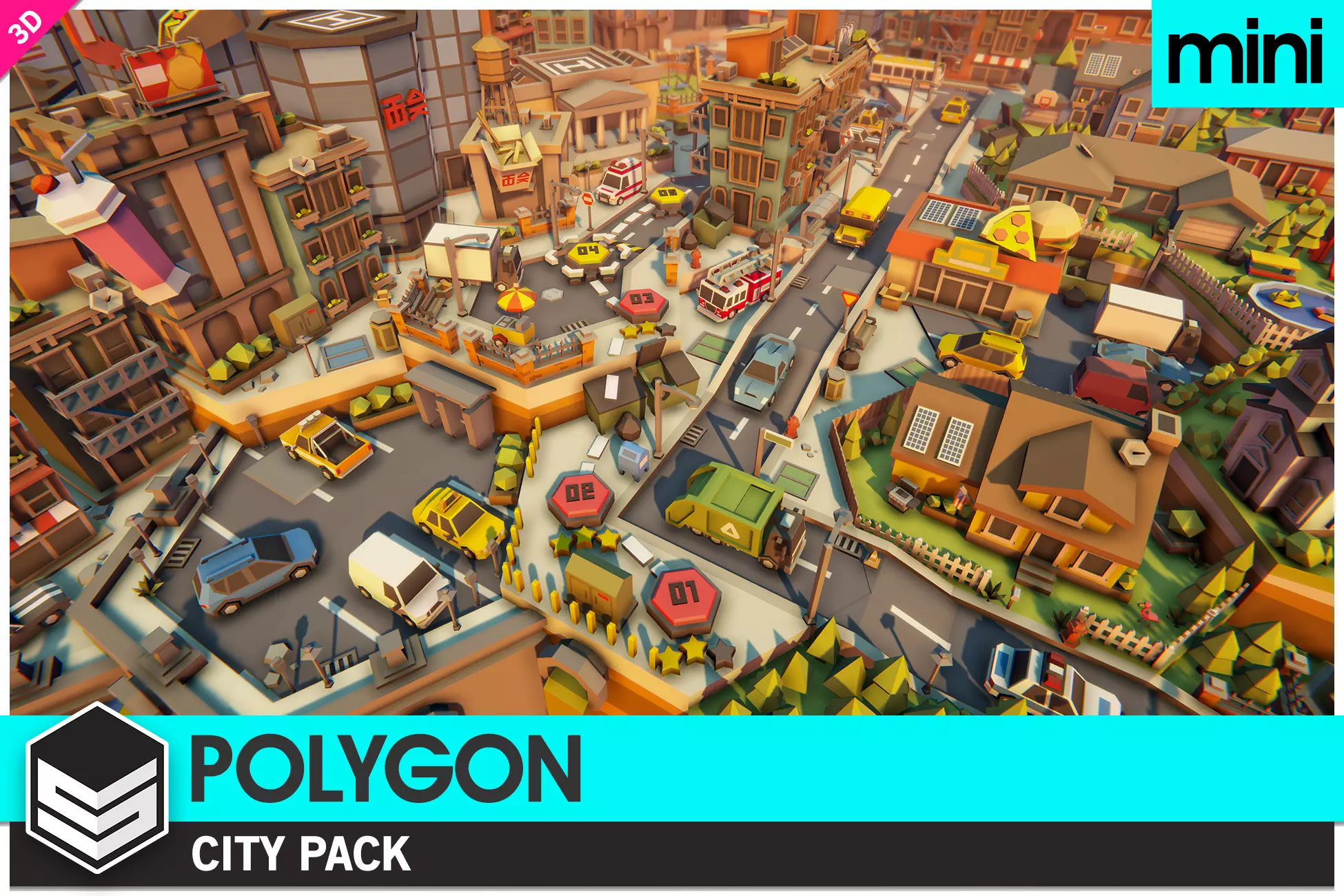 POLYGON MINI – City Pack – پلیگان مینی-بسته شهری برای یونیتی
