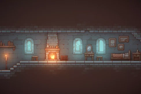 پیکسل آرت پلتفرمر – سیاه‌چال برای یونیتی – Pixel Art Platformer – Dungeon For Unity
