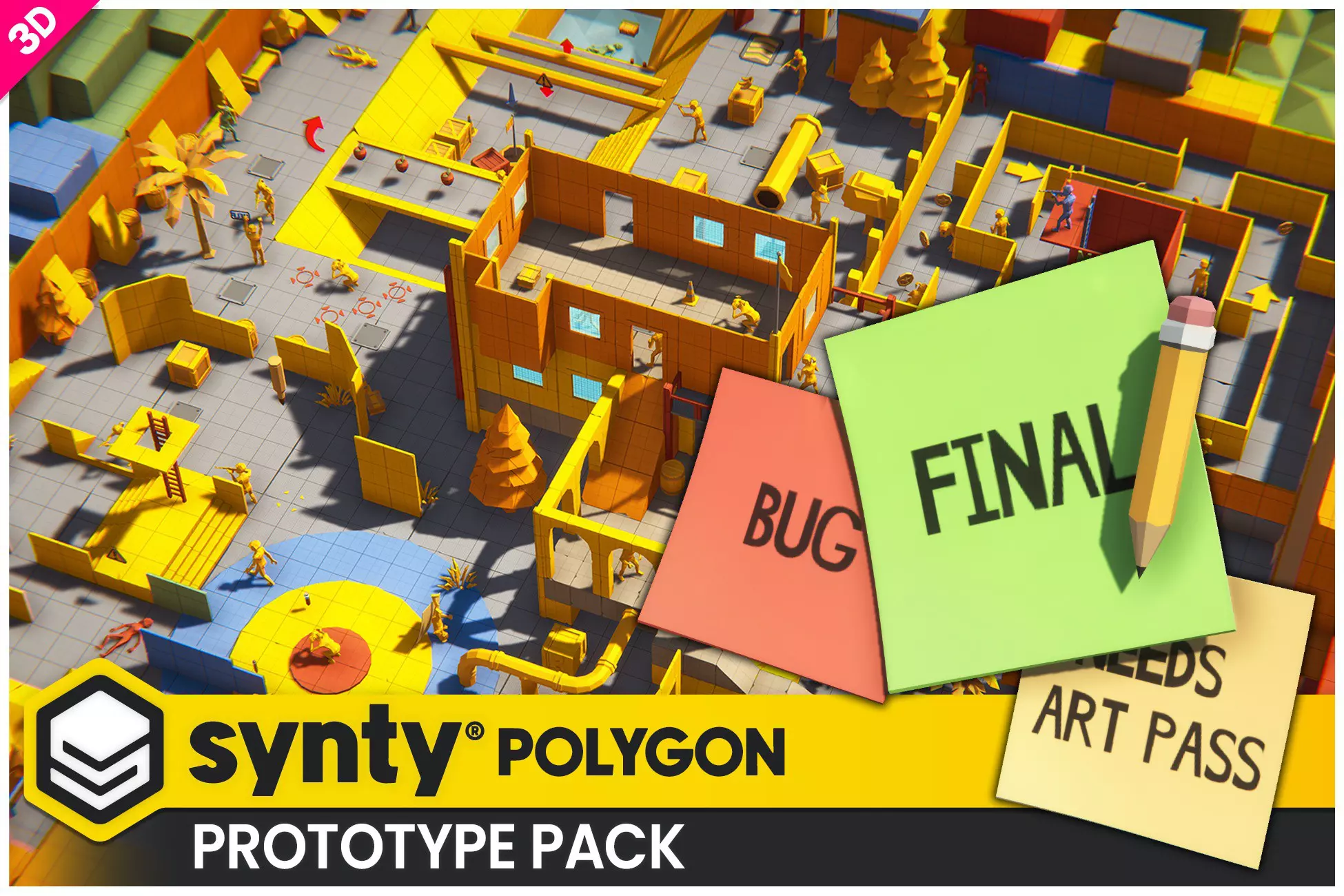 پروتوتایپ چندضلعی – سه بعدی برای یونیتی-POLYGON Prototype – Low Poly 3D Art by Synty