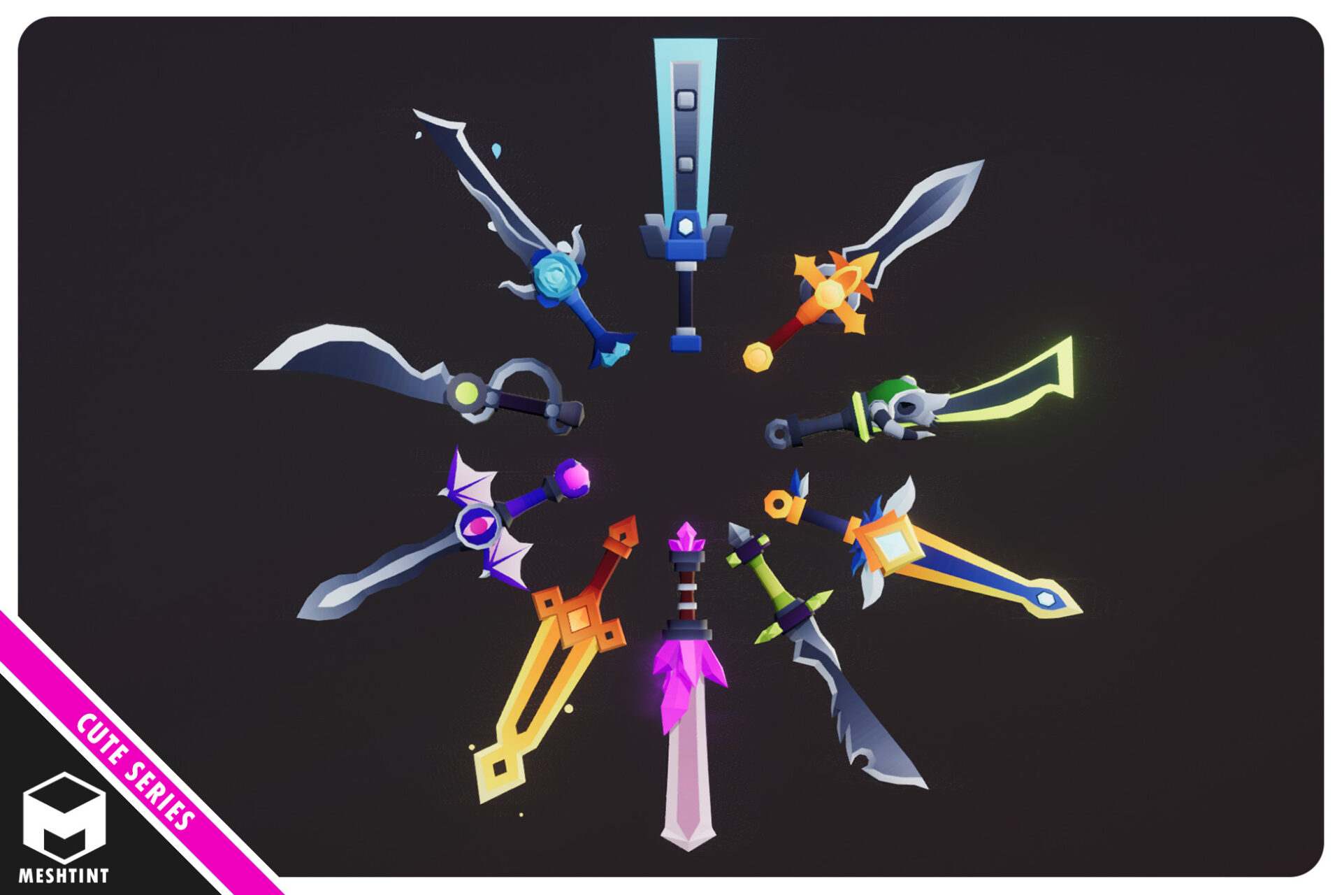 سری پکیج شمشیرهای بامزه برای یونیتی – Swords Pack Cute Series