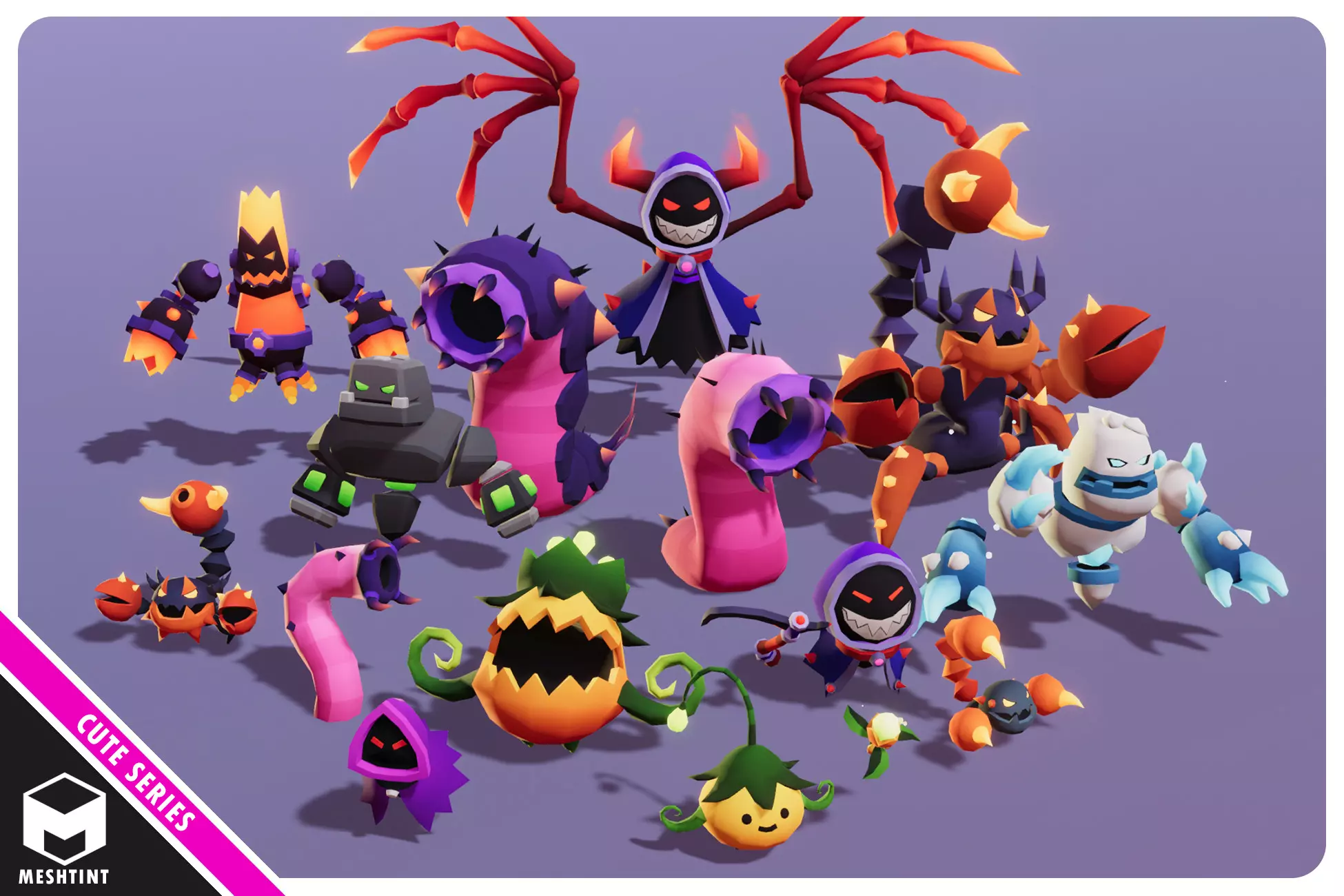 Monsters Ultimate Pack 04 Cute Series-بسته نهایی هیولاها ۰۴ – مجموعه بامزه برای یونیتی