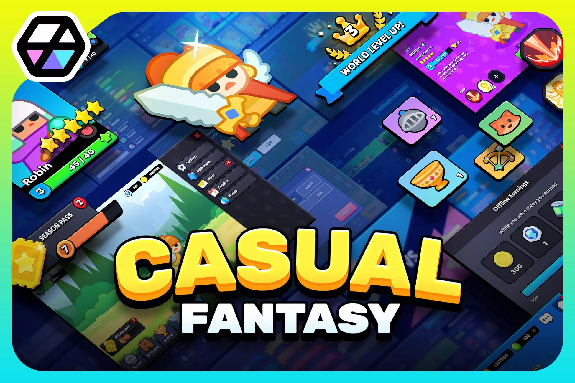 رابط کاربری گرافیکی فانتزی معمولیGUI – Casual Fantasy