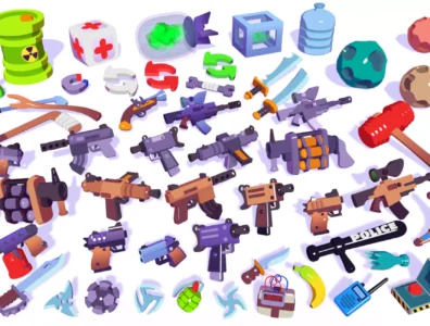 بسته ی حجیم لوازم جانبی اکشن هایپرکژوال برای یونیتی-Hypercasual Action Props Pack Volume 3 